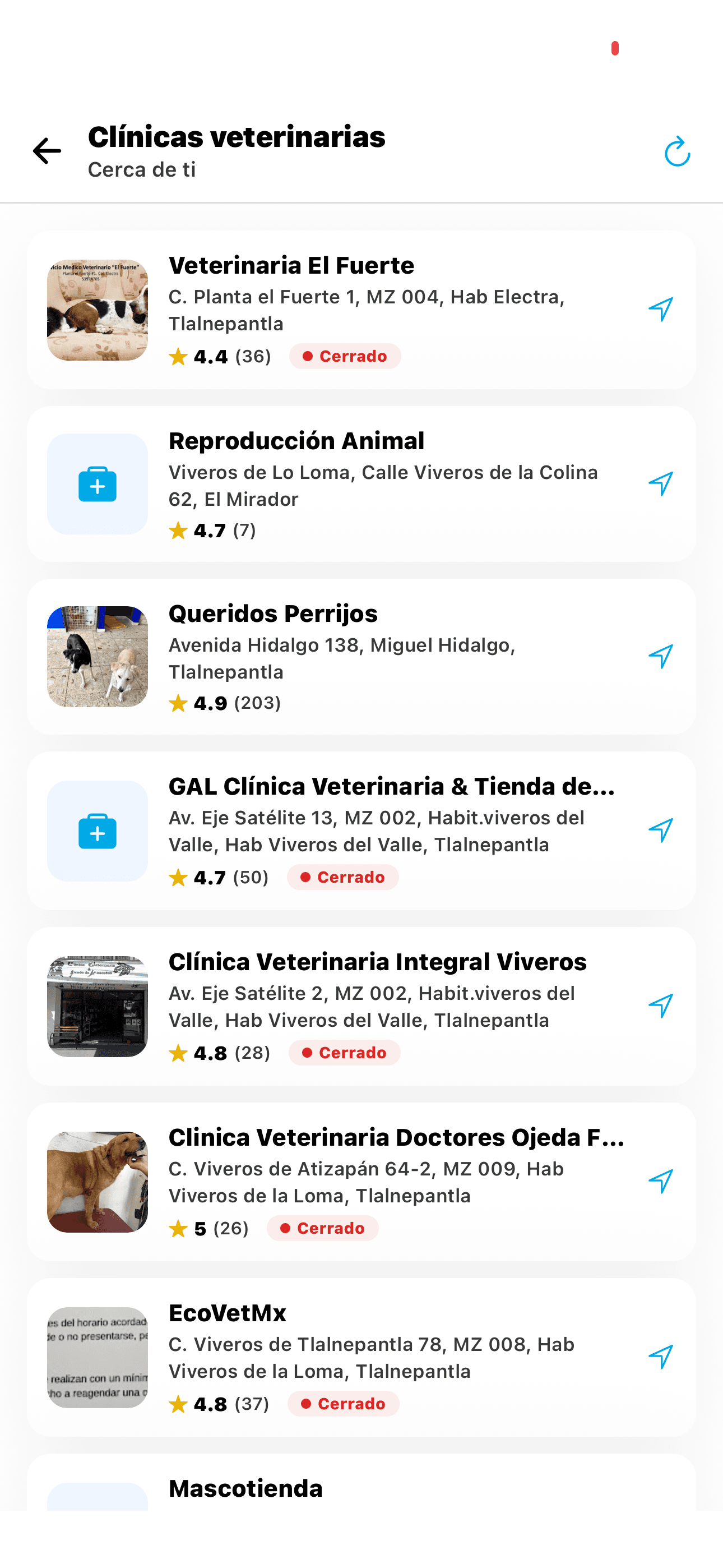 Encuentra veterinarias cerca